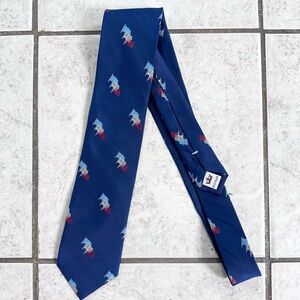 Peter Millar Collection Blue USA Flag 100% Silk Tie Hand Folded